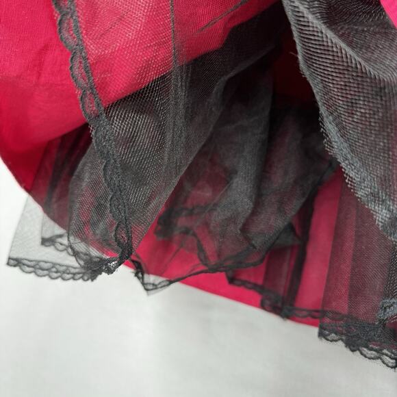 Vintage Scott McClintock Women Dress 6 Pink Velvet Taffeta Midi Off Shoulder 80s - Picture 2 of 14